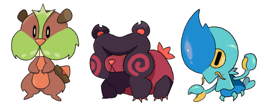 The Starter Trio for my Region based on Canada!