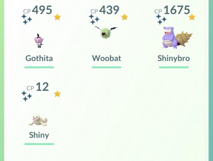 I know it ain’t much but I’m happy with my shiny collection so far, I’m hoping to find more wild shines soon.