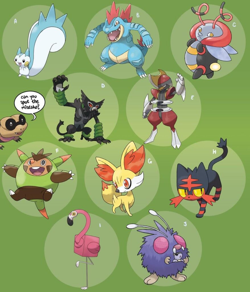 These Pokemon each have a small mistake! ...Can you spot the mistake?