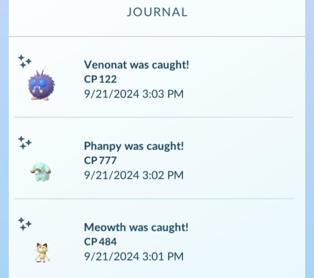 Three full-odd shinies in a row