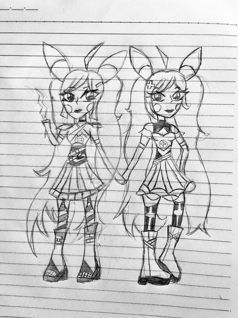 minun & plusle as monster high characters