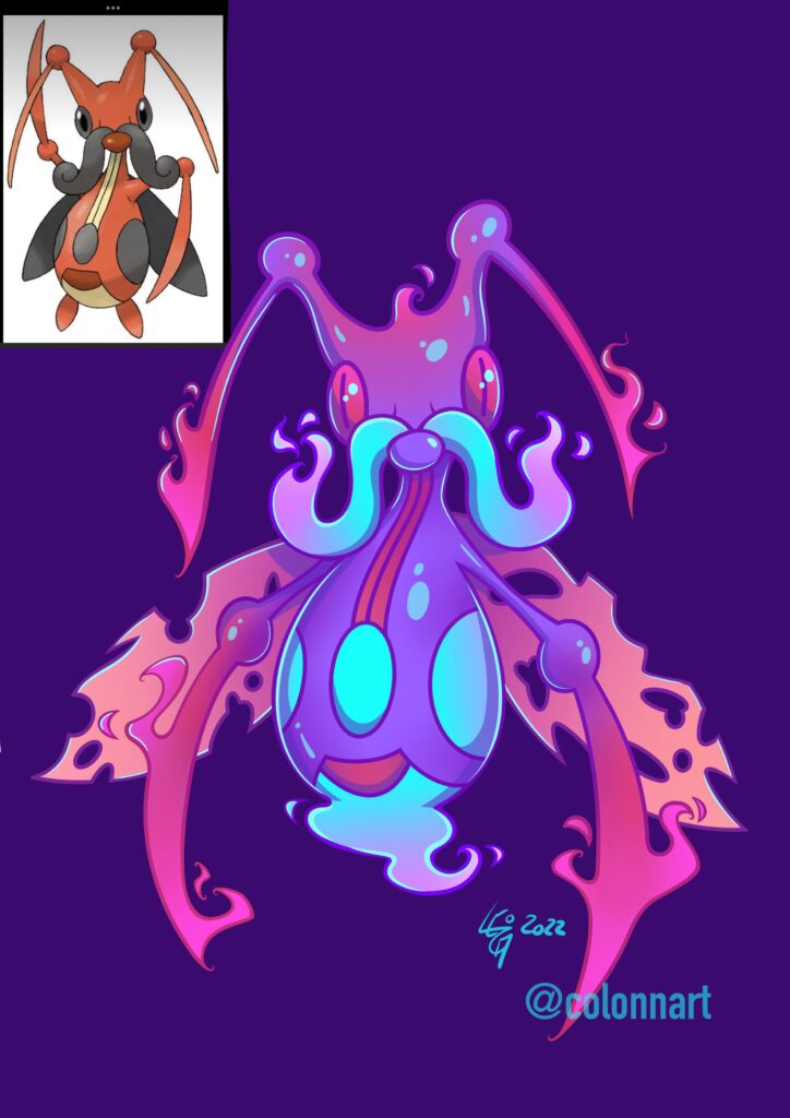 Ghost Kricketune made by me 💜🩷