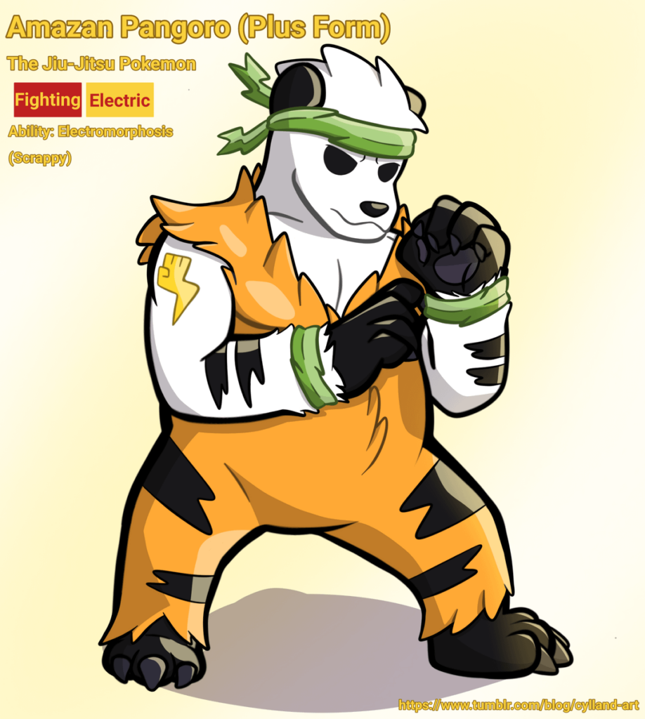 Amazan Pangoro (Plus and Minus Forms) The Jui-Jitsu Pokemon! Art by me