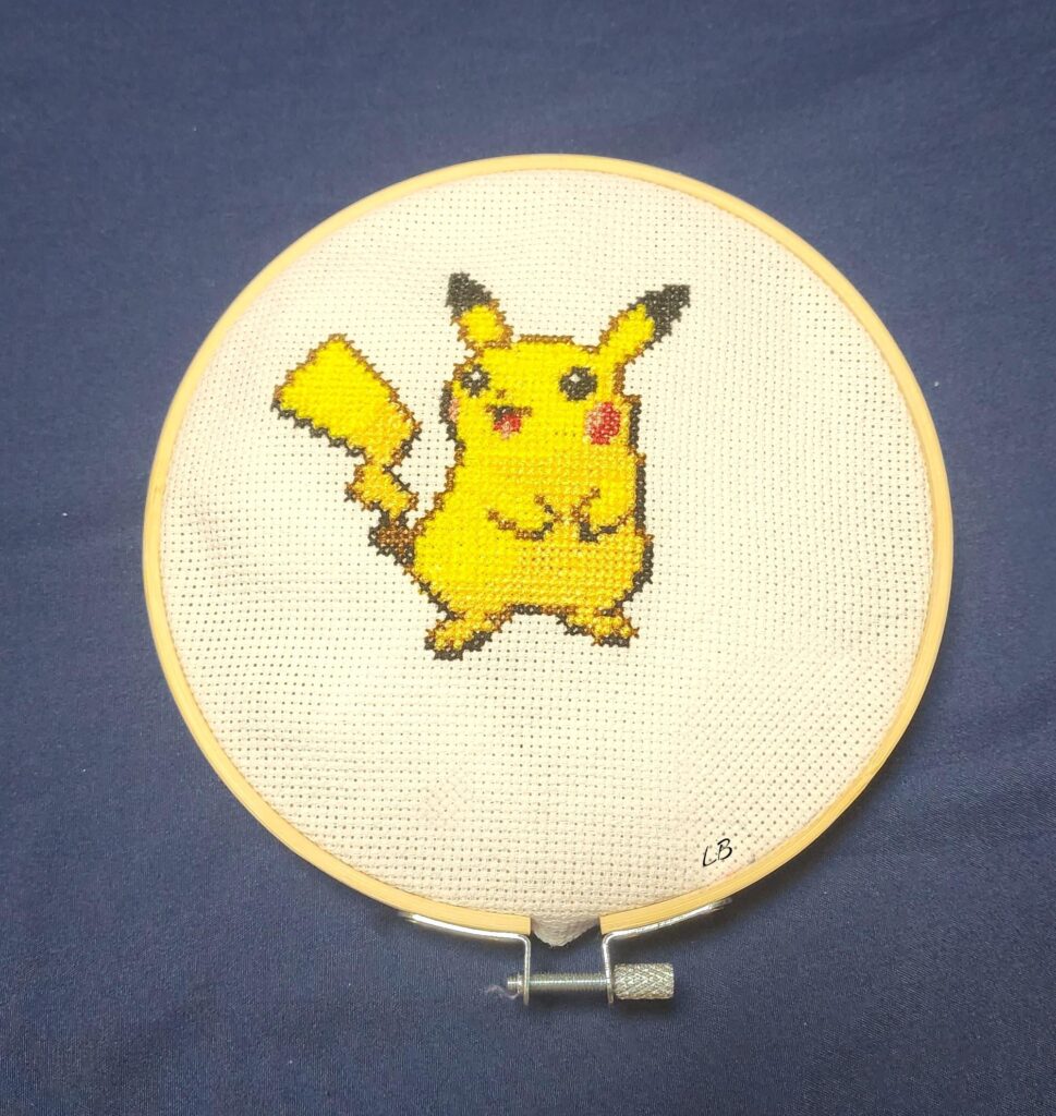 Pikachu cross stitch I did :)