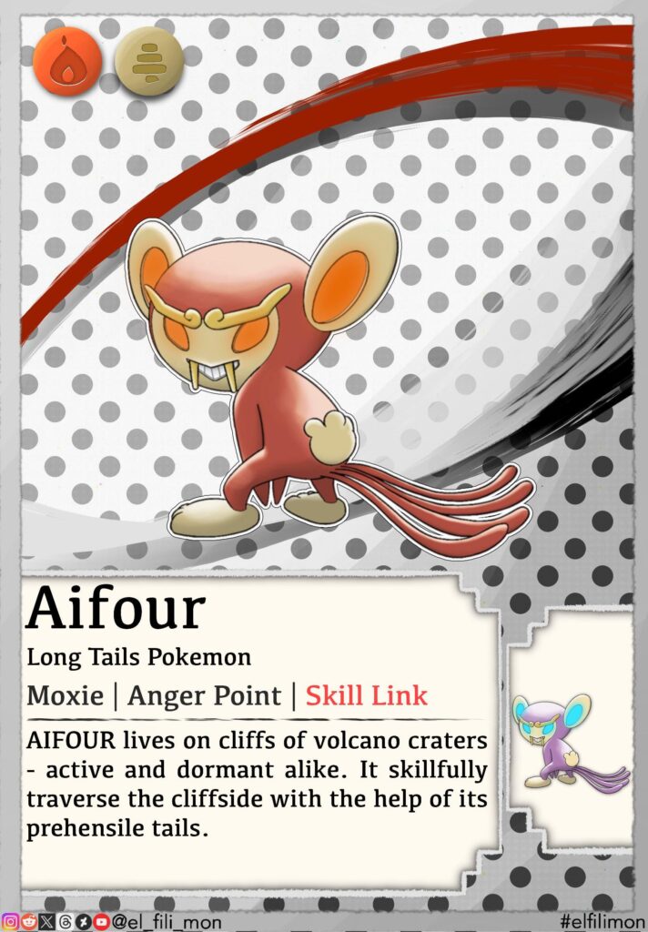 Baby Son Gokū, Four Tails, as a Pokemon / Fakemon