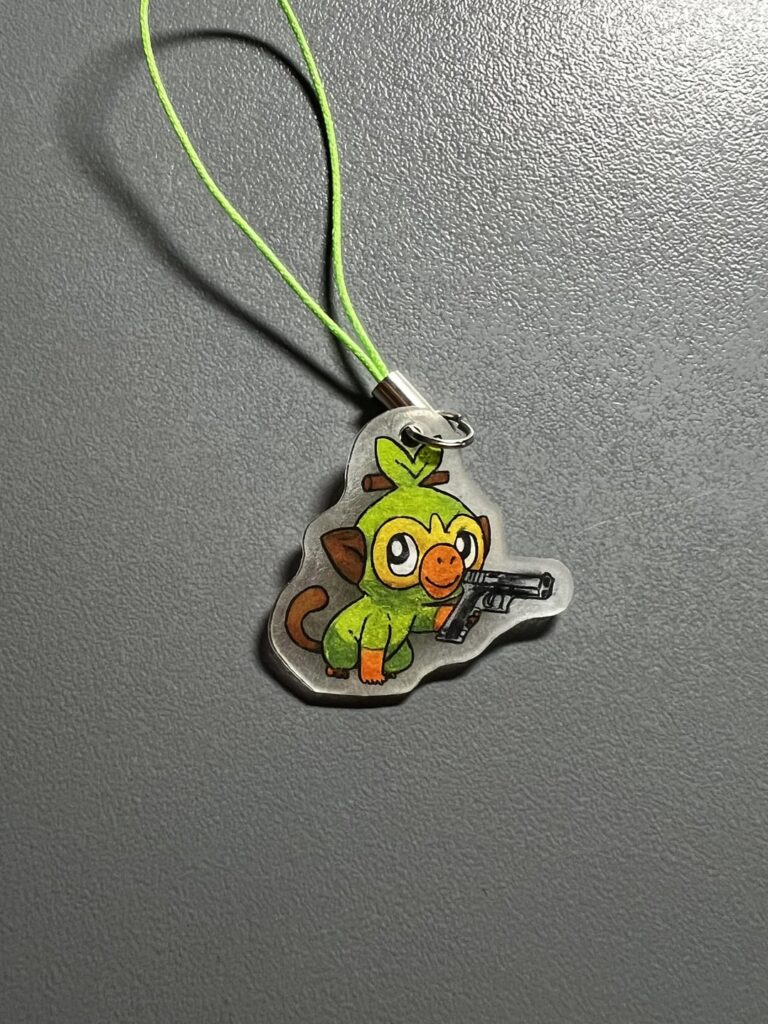 Made a little grookey shrinky dink charm