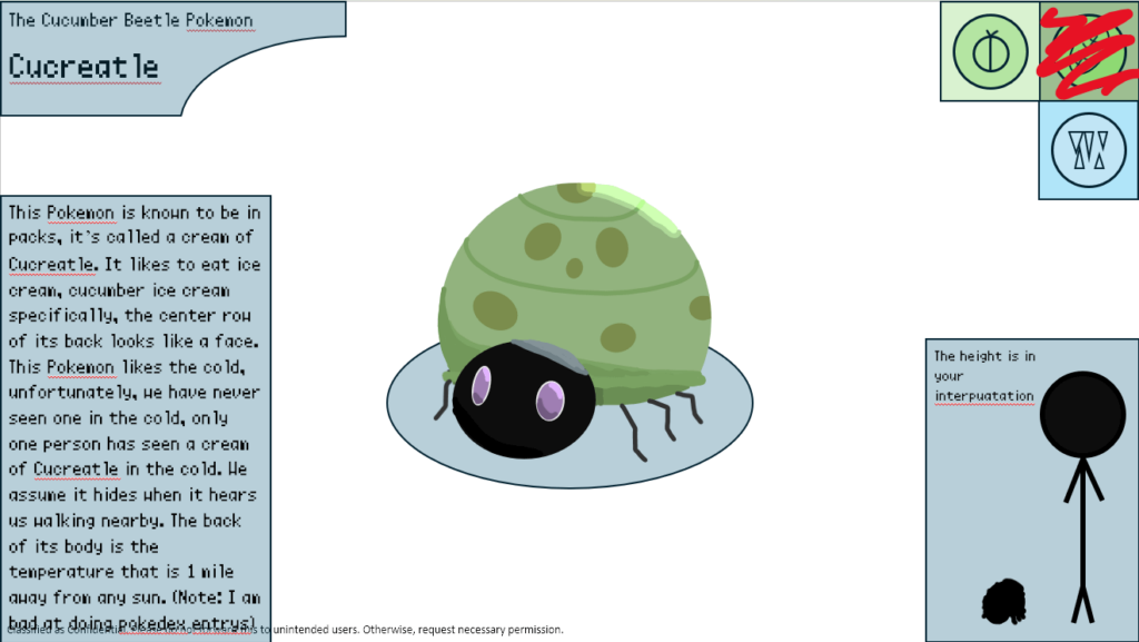 Made this fakemon named "Cucreatle" more info in the comment section