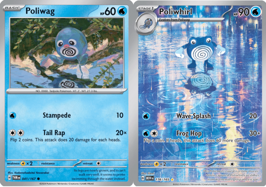 We really need cards of Poliwrath/Politoed lookin at their own reflection!