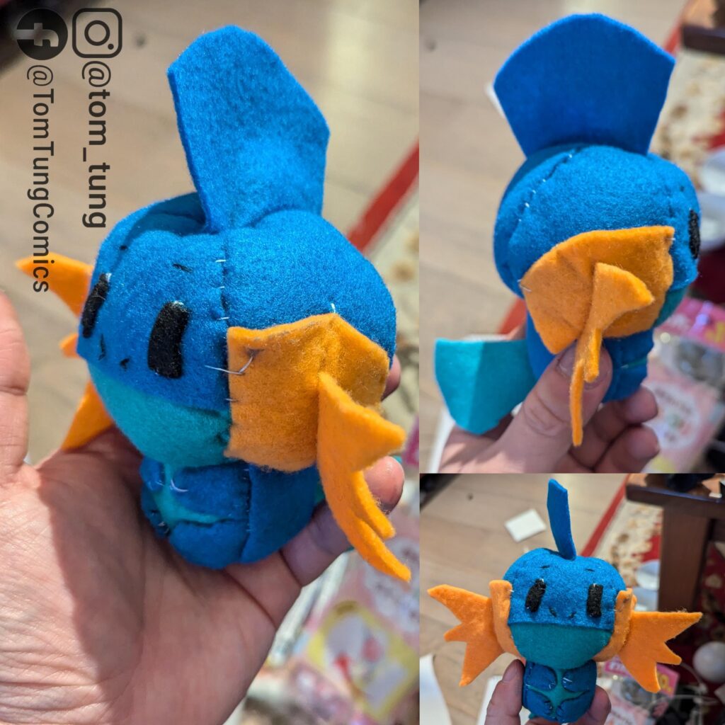 Was playing with some sphere fabric patterns, and decided to make a Mudkip!