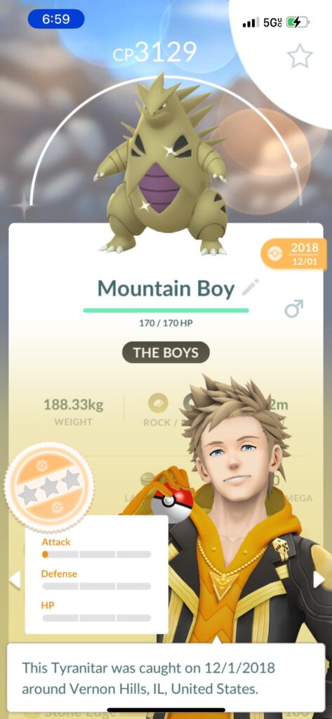 Finally decided to inspect my shiny Tyranitar after all these years…