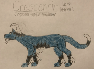 Here's my 11th Fakemon, Crescenrir! (15/18 types done)