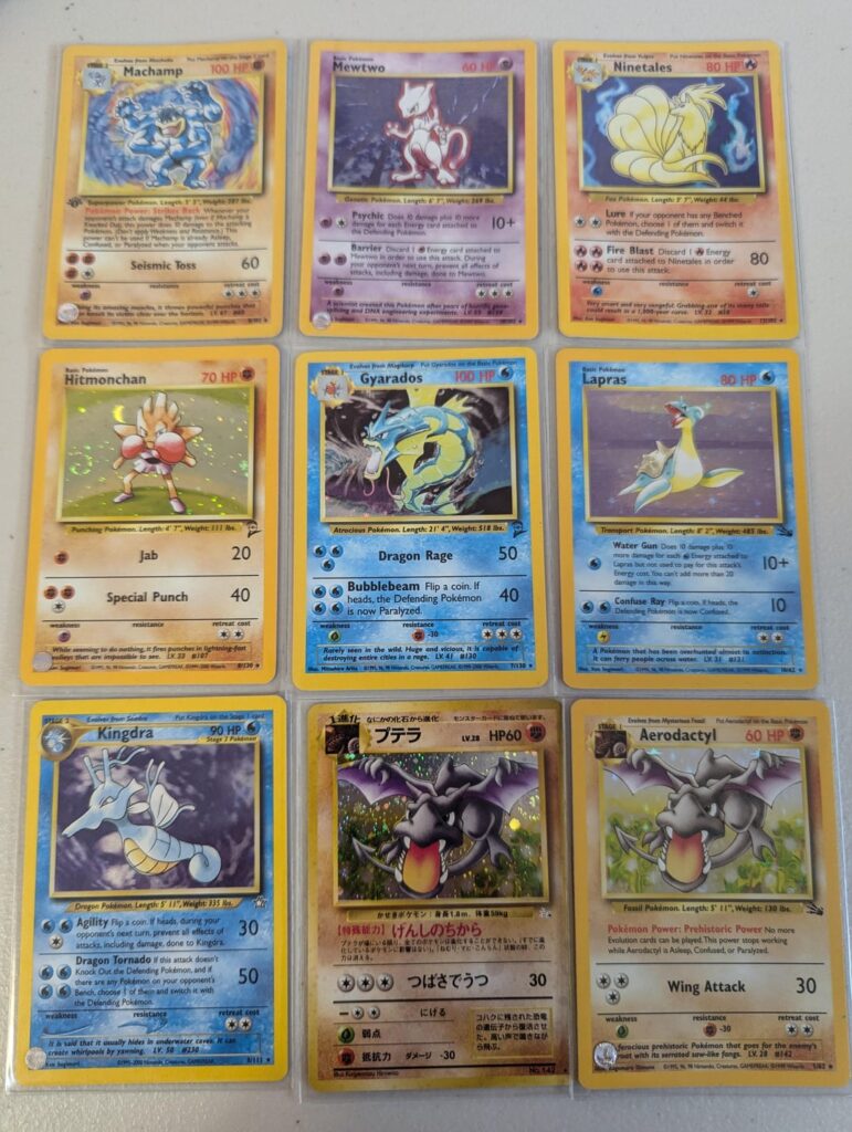 Went and grabbed my old cards from my parents house.