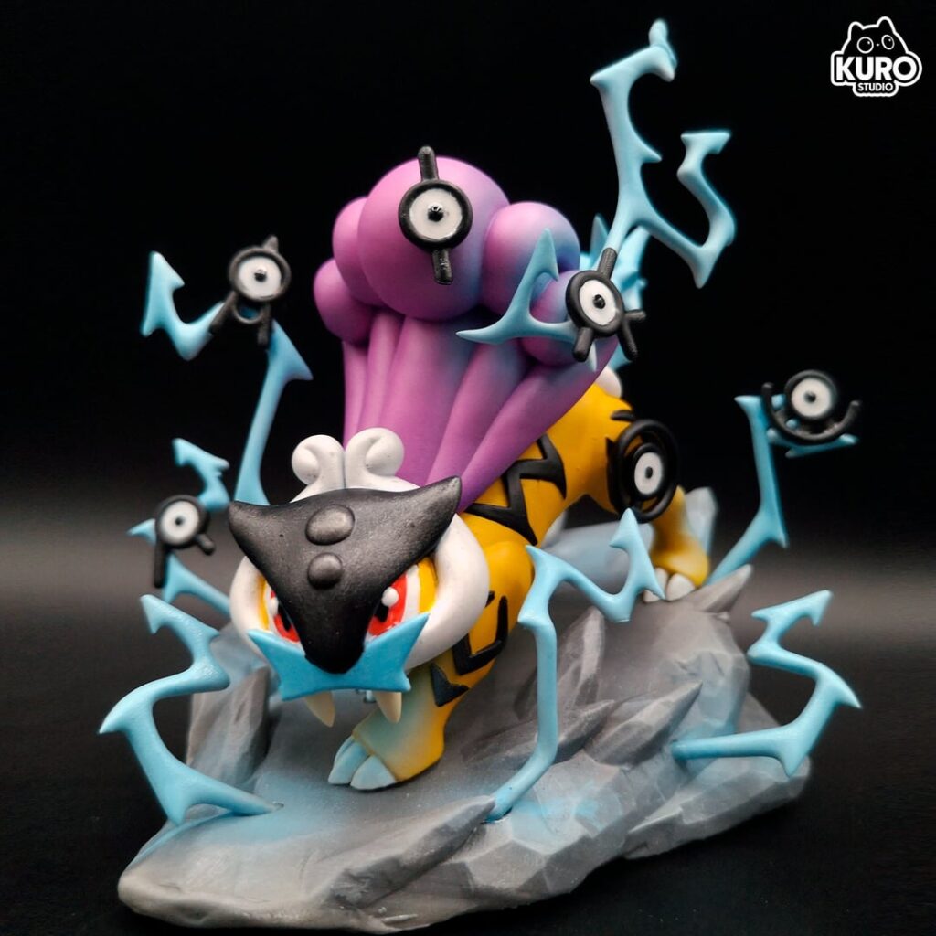 [OC] Chibi Raikou diorama I 3D modeled! Printed and painted by zygo_arts