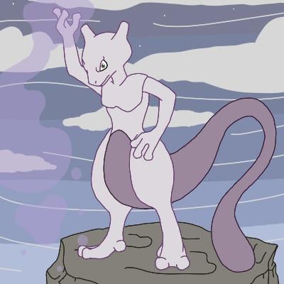 [OC] Day 150: #0150 Mewtwo