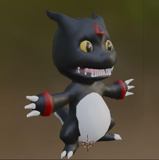 I've been practicing 3d modeling and started learning unity programming. These are my first two creatures. They don't have a name and a Pokèmon ripoff is not my plan, so idk (they're number1 and 2 for now). What do you think? The second one (Number1) need a redo imo.