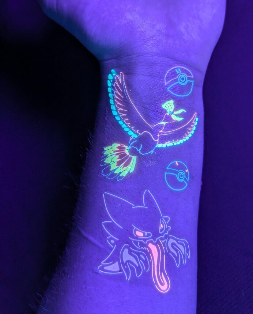 [OC] I make glowing Pokémon Tattoos - second set