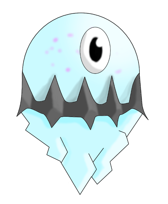 My first Fakemon! Futuroid (Ice+Psychic, 1st of evo line of 2)