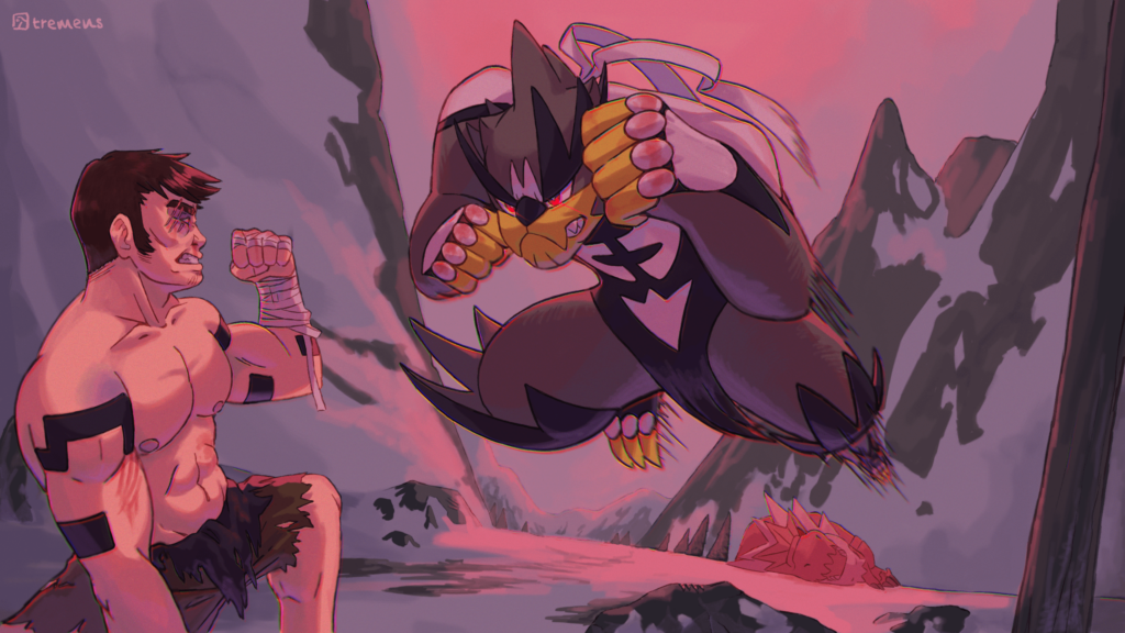 [OC] primal encounter (commission). which pokémon do yall think you can 1v1?