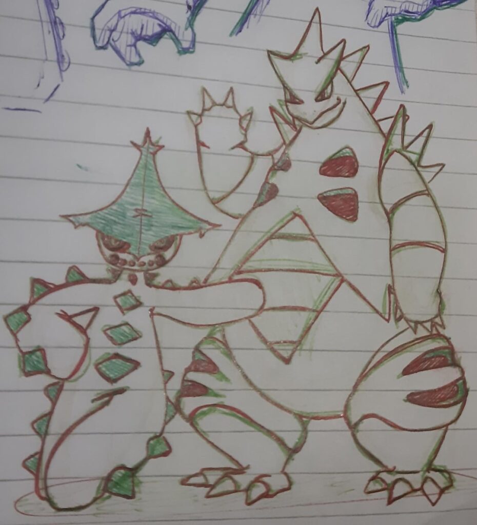 I made a PowerPoint about Cacturne utility and my friend made a drawing of it
