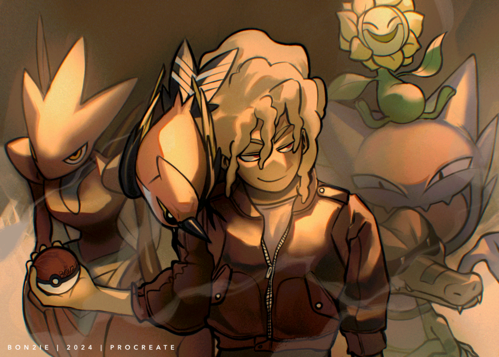 overconfident, under-leveled and her pokemon treat her like they're coworkers (OC)