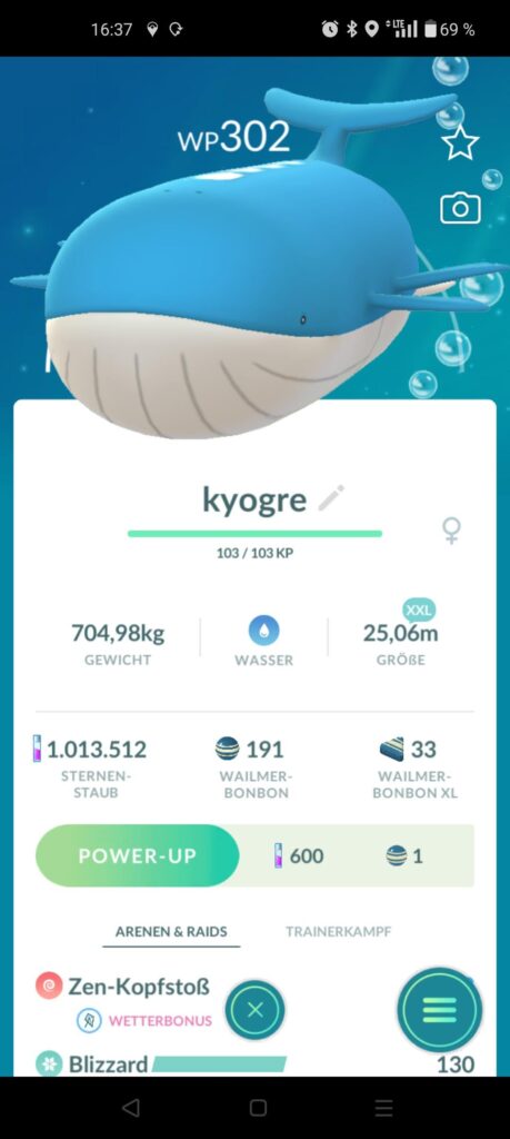 Someone traded me a kyogre!! So proud