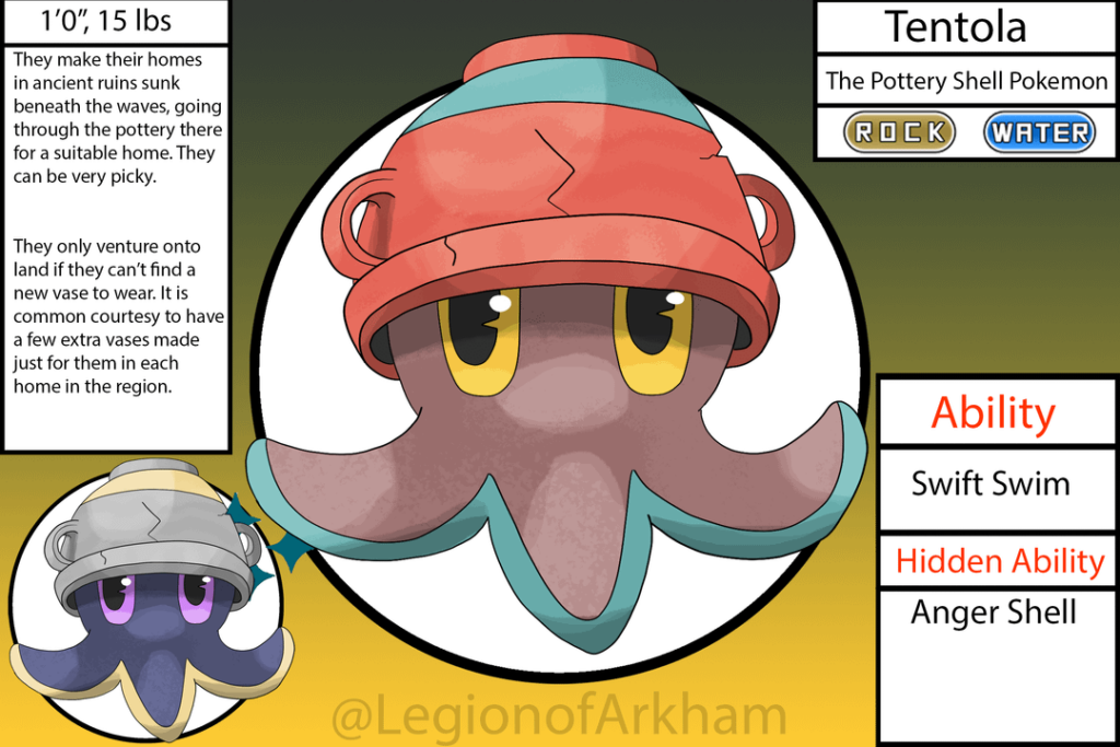 Early Game Rock Type Based on Ancient Roman Pottery and Octopi
