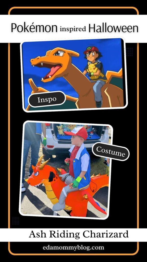 Our DIY Pokémon Family Costume – Pikachu, Ash on Charizard, and Misty with Ash