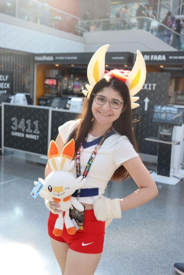 I did a Cinderace and Giratina cosplay at anime nyc!
