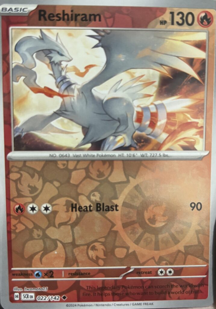 Anyone knows why is there a dot on my reshiram reverse holo from stellar crown?
