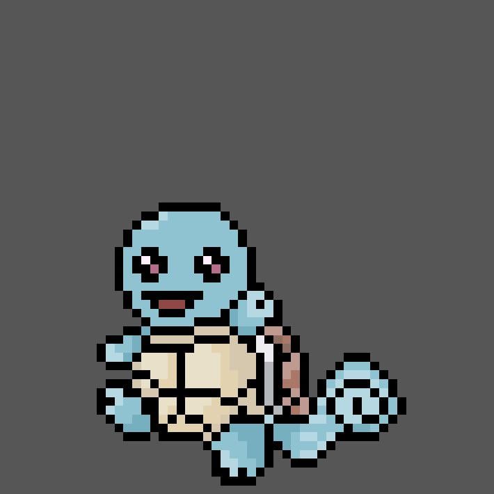 [OC] Colored Red/Blue Squirtle sprite - what do you guys think? opinions?