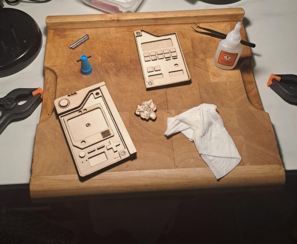 Currently making a 3D wooden Pokedex where you can open/ close it magnetically and change out the sprite for your current favourite magnetically too! (I made this)