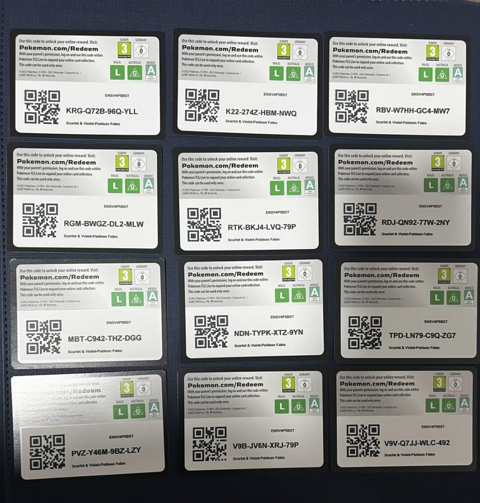 Codes from Paldean Fates.