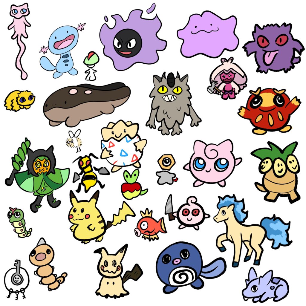 Pokemon drawn from memory during my tattoo session today [OC]