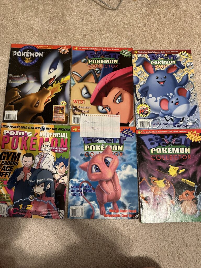 Have some old school Pokemon Beckett Magazines I want to give to a new home.