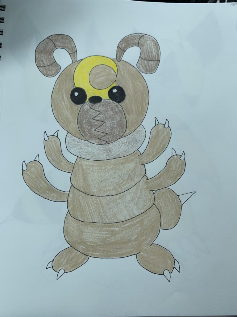 Bug/Ground Type Convergent Evolution of the Teddiursa line. Teddilarva, Ursasting and Ursavespa.