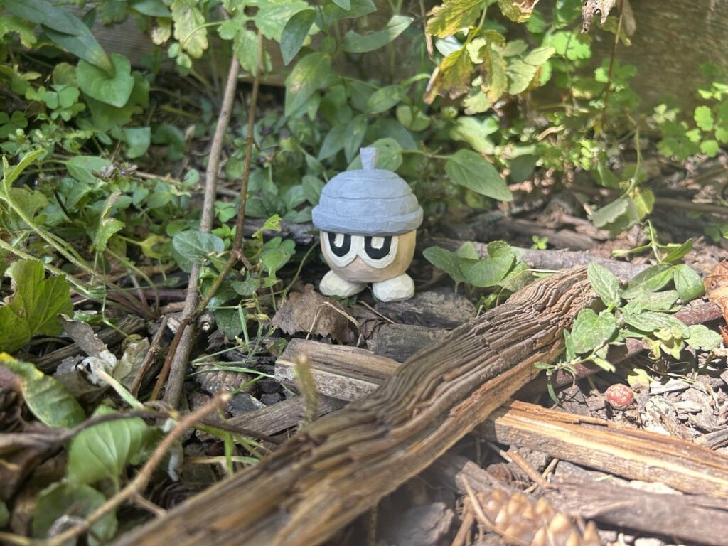 I carved a seedot out of wood (3 inch)
