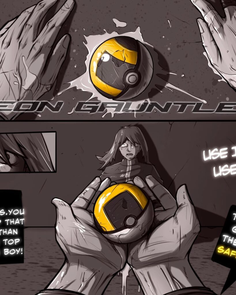 (OC) Pokemon fanart comic. Trainer Silver breaks out!!