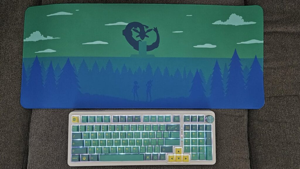 Hoenn region keyboard and deskmat
