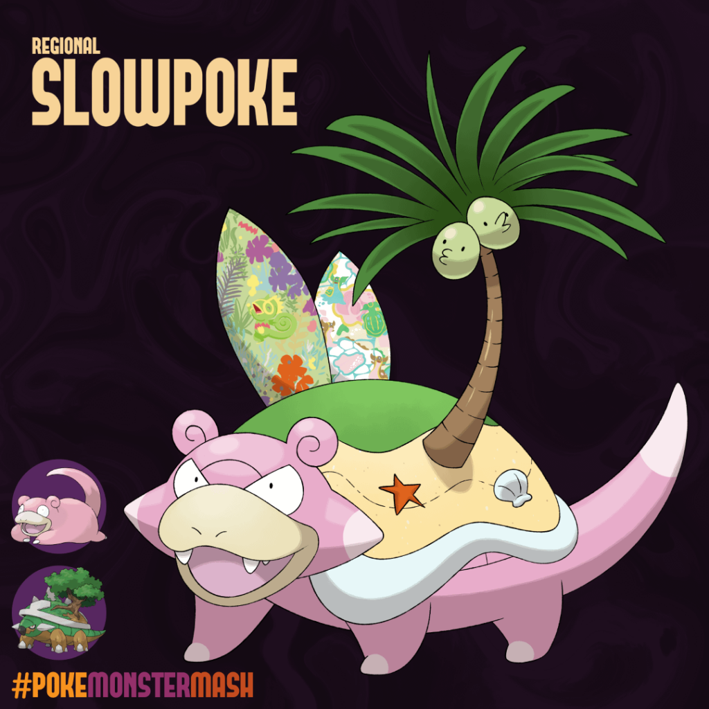 Forgot to upload this here- it's a Torterra/Slowpoke fusion!