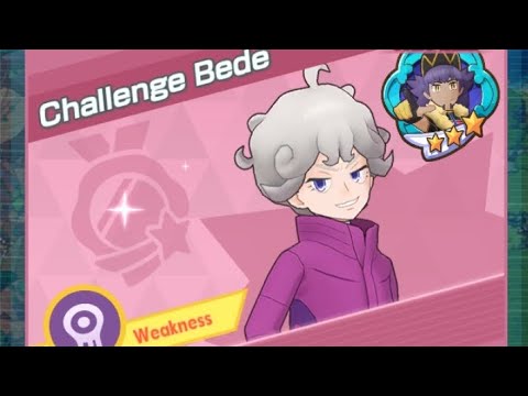 Pokemon Masters Ex: Damage Challenge - Challenge Bede (Poison Weak) 3vs3 - Dealing 1.2M Damage