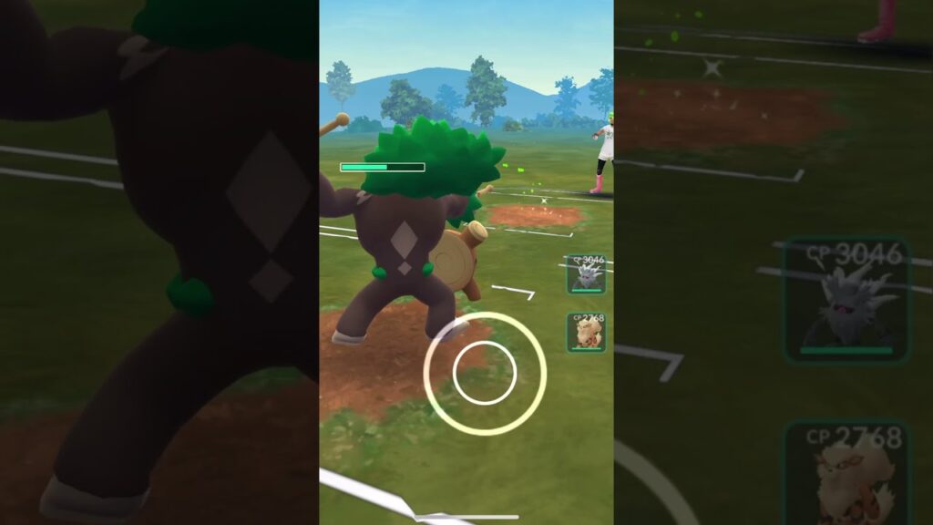 Pokemon Master's EX Rillaboom taking out a random Trainer!