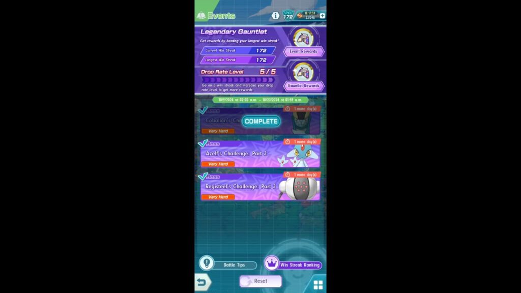 Pokemon Masters - Legendary Gauntlet #17 (172 Streak)