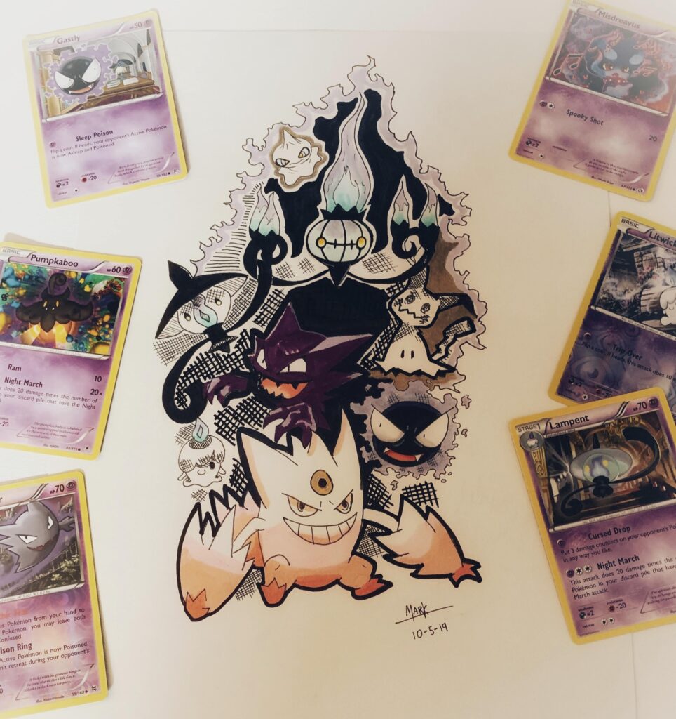 Old Pokémon Art I did a few years Ago of Ghost Pokémon!