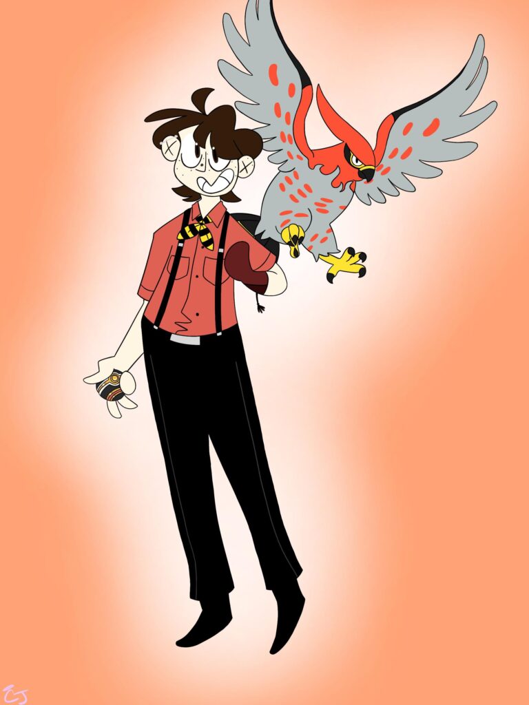 My trainer persona, a fire type specialist and elite 4 member