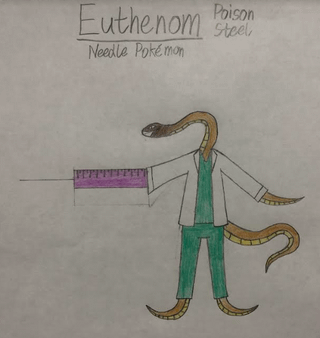 Here's my 14th Fakemon, Euthenom! (17/18 types done, only have Ghost left!)