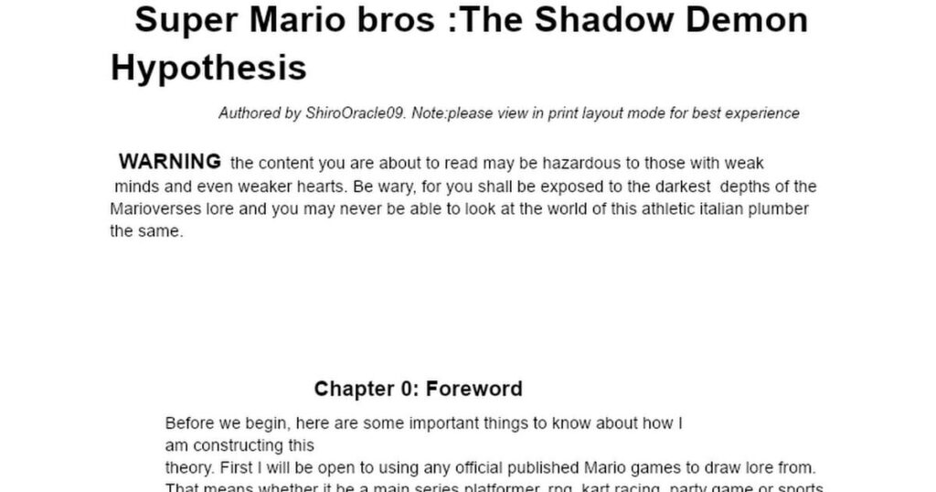 Been working on a theory that explains the true lore of the entire Mario Franchise. These games are actually about an interdimensional proxy war between light and Dark
