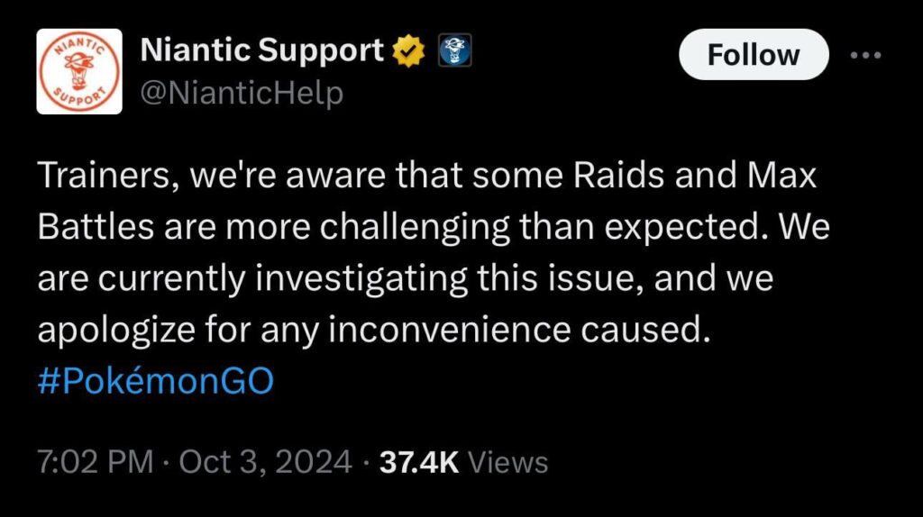 Max Spots are broken at the moment. My 3000cp 100% charizard got one shotted by a scorbunny. Niantic apparently knows.