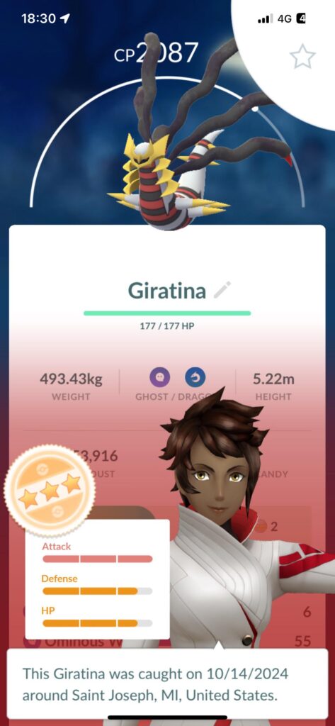 Caught the first Giratina raid "remote"
