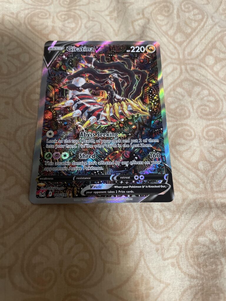 Check out this Pokémon card I got from a six dollar mystery pack from Walmart.