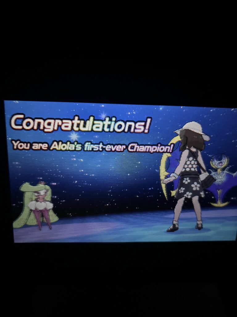 just beat pokemon Moon!